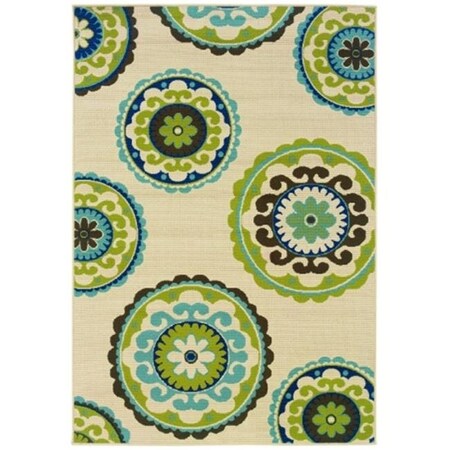 Sphinx By Oriental Weavers Oriental Weavers Caspian 859J6 9x13  Rectangle - Ivory/ Green-Polypropylene C859J6259396ST